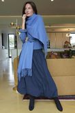 Paloma Bubble Hem Midi Skirt Navy